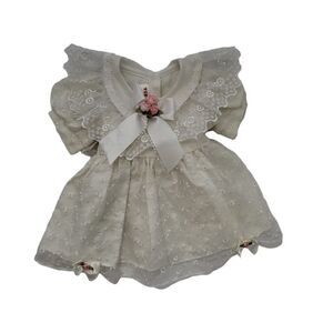 Vintage tik tak white dress infant girls 9 months